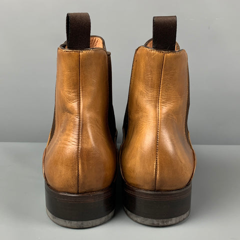 PAUL STUART Size 11 Tan Antique Leather Pull On Boots