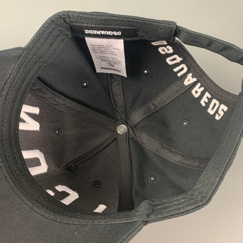 DSQUARED2 Black Embroidered Icon Canvas Hat