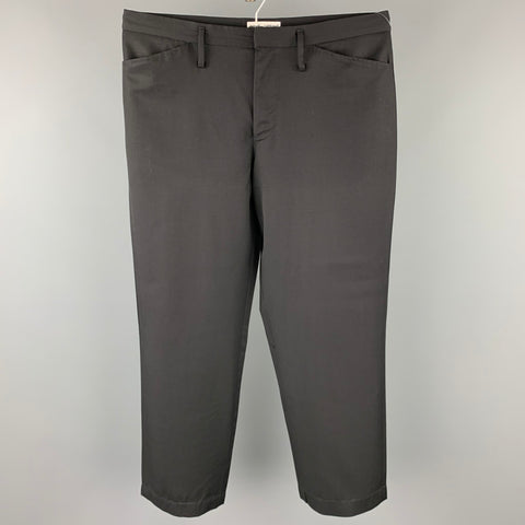 DOLCE & GABBANA Size 36 Black Virgin Wool Zip Fly Dress Pants
