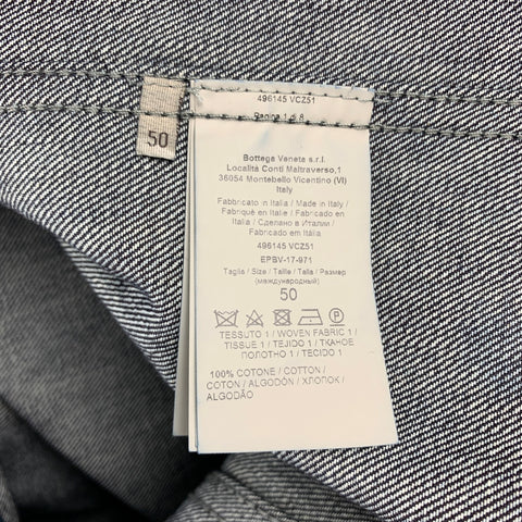 BOTTEGA VENETA Size 40 Indigo Selvedge Denim Trucker Jacket