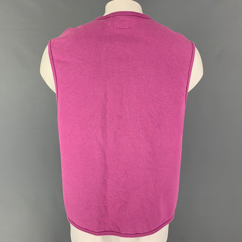 SUPREME Size M Pink Cotton Zip Up Vest
