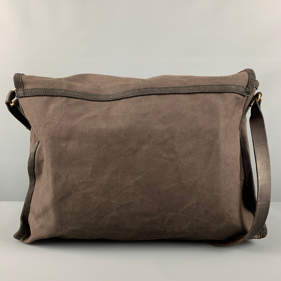 FÁBRICA DE PRODUCTOS DE VIAJE Bolsos mensajeros de cuero de lona marrón