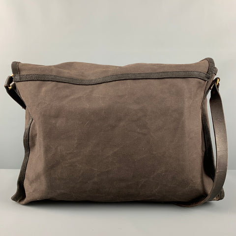 TRAVEL GOODS FACTORY Brown Canvas Leather Messenger Bags