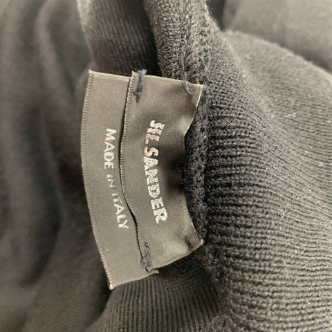 JIL SANDER Size S Black Wool Turtleneck Pullover