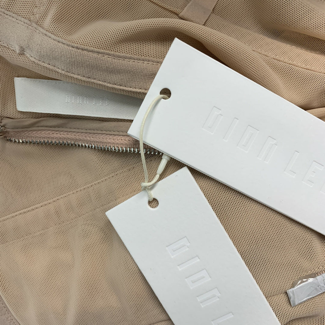 DION LEE Size 2 Nude Polyamide Eastane Body-Con Mini Dress Sui Generis Designer Consignment DION LEE Size 2 Nude Polyamide Eastane Body-Con Mini Dress Sui Generis Designer Consignment