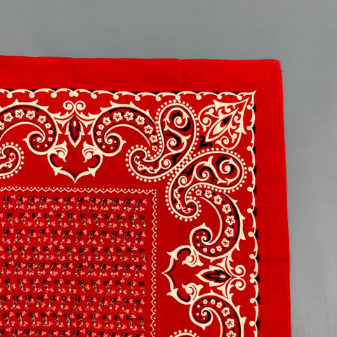 RALPH LAUREN Red Black Print Pocket Square