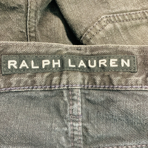 RALPH LAUREN Size 36 Black Wash Denim Multi Pockets Jeans