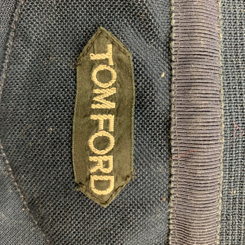 TOM FORD Size M Navy Cotton Short Sleeve Polo