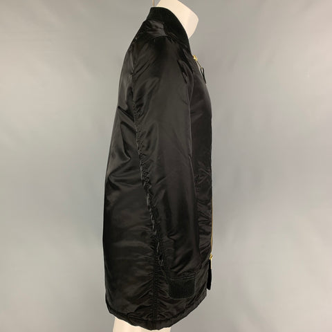ALPHA INDUSTRIES Size S Black Nylon Zip Up Jacket