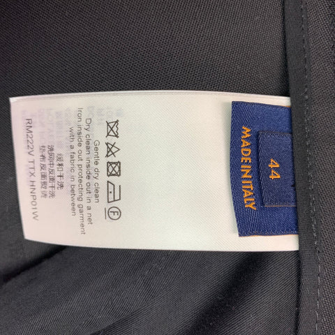 LOUIS VUITTON Size 36 Black Solid Polyester Wool Wide Leg Dress Pants