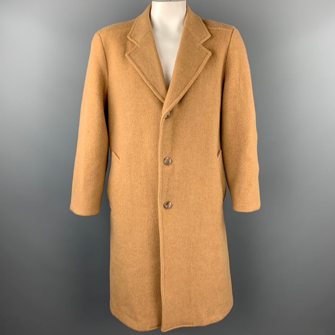PENDLETON Size L Camel Virgin Wool Notch Lapel Coat