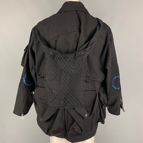 MARGINAL CHARACTERS Size S Black Patch Pockets Jacket
