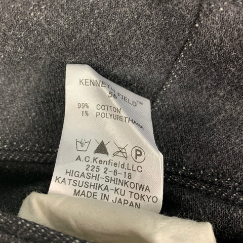KENNETH FIELD Size S Grey Cotton Polyurethane Narrow Leg Casual Pants