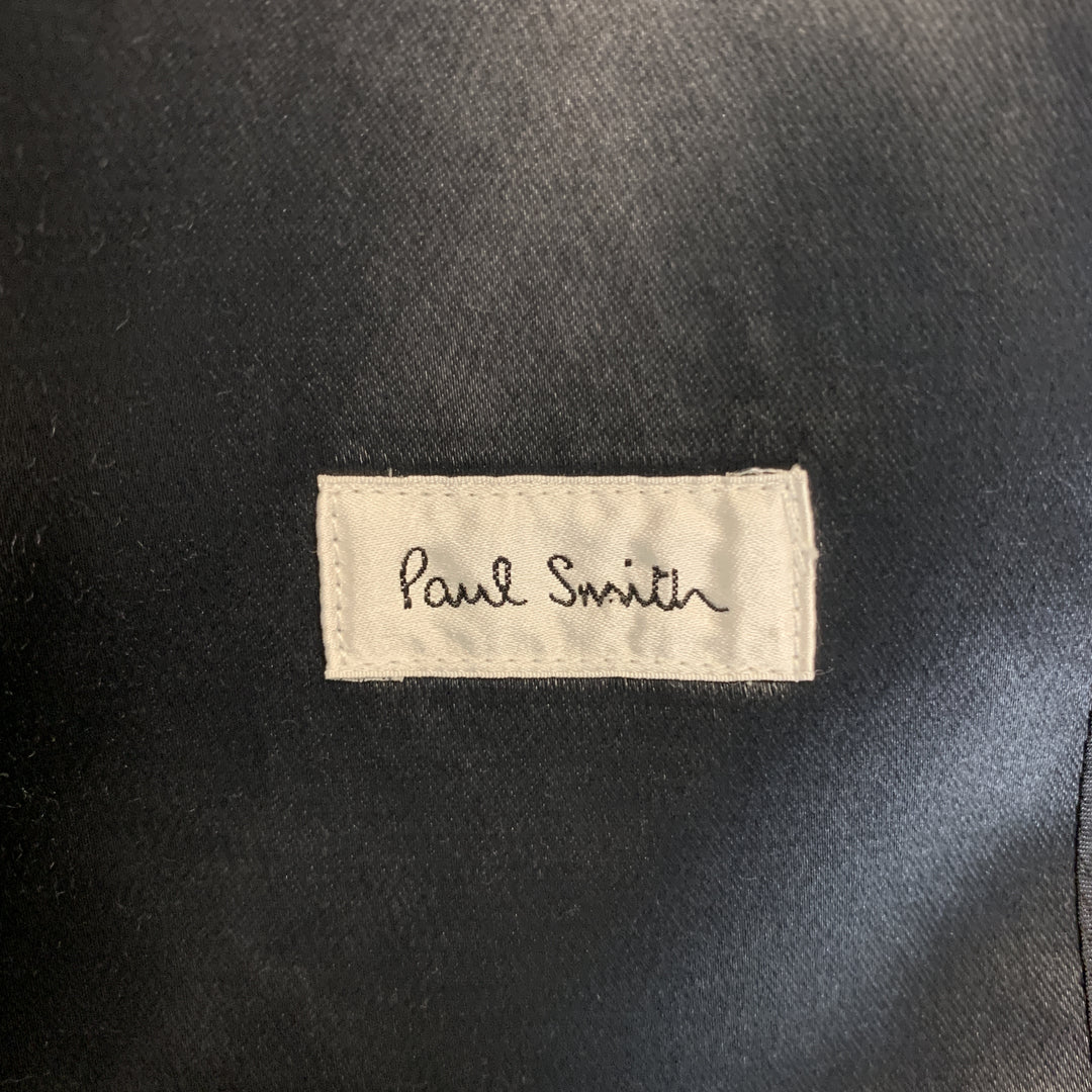 PAUL SMITH Chest Size M Slate Cotton Blend Satin Notch Lapel Sport Coat