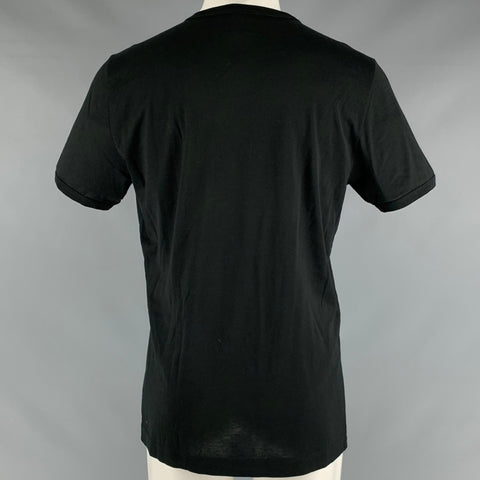 DOLCE & GABBANA Size M Black Cotton Crew-Neck T-shirt