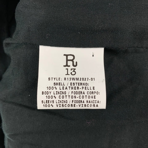 R13 Size XS Black Leather Studded Jacket