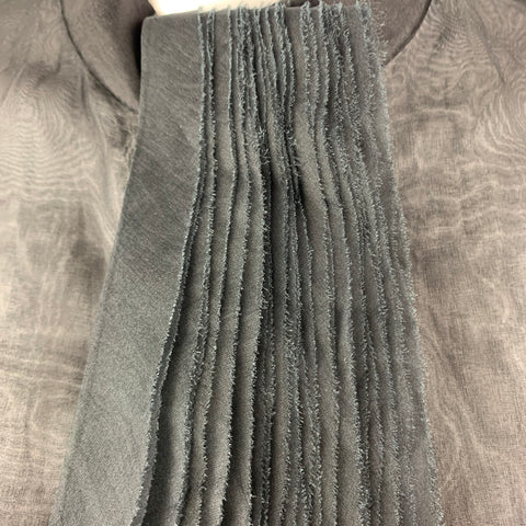 VALENTINO Hiver 2008 Size 8 Black Silk See Through Blouse