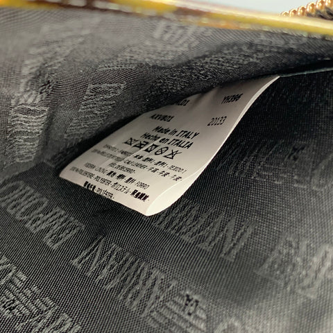 EMPORIO ARMANI Étui / pochette pour iPad en cuir verni camouflage olive