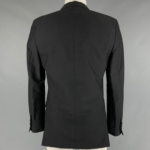 MARC JACOBS Size 38 Black Wool Polyester Tuxedo Sport Coat