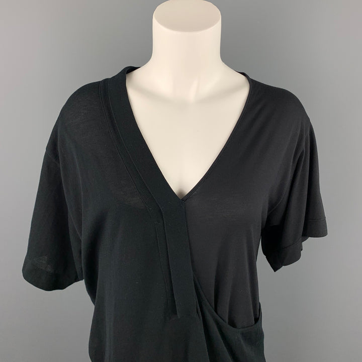 CoSTUME NATIONAL Size S Black Mixed Fabrics Casual Top