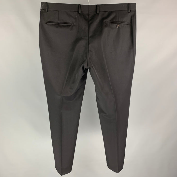 GUCCI Taille 40 Pantalon habillé en laine noire avec braguette zippée