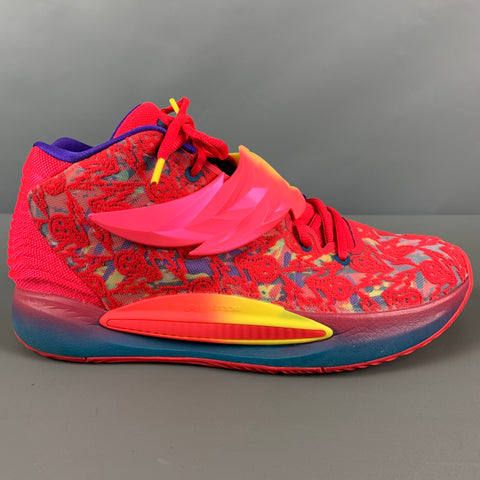 NIKE Talla 11.5 Zapatillas altas de materiales mixtos abstractos multicolores rojos