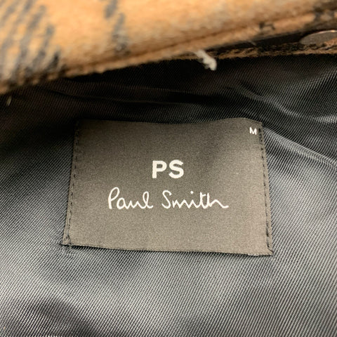 PS by PAUL SMITH Size M Tan & Black Plaid Wool / Polyamide Jacket