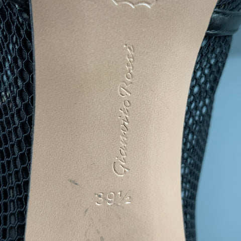 GIANVITO ROSSI Size 9.5 Black Mesh Side Zipper Boots