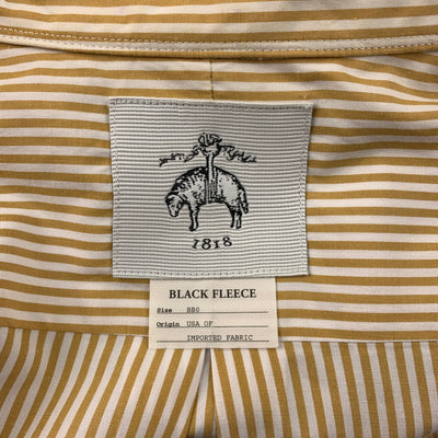 BLACK FLEECE Size XS Gold Stripe Cotton Button Fly Long Sleeve Shirt