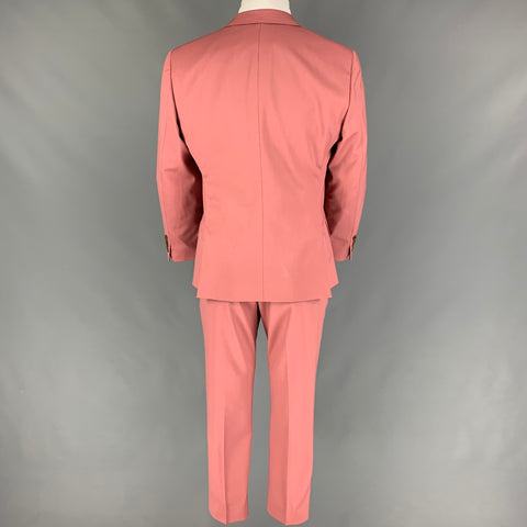 TODD SNYDER Size 40 Rose Wool Notch Lapel Suit