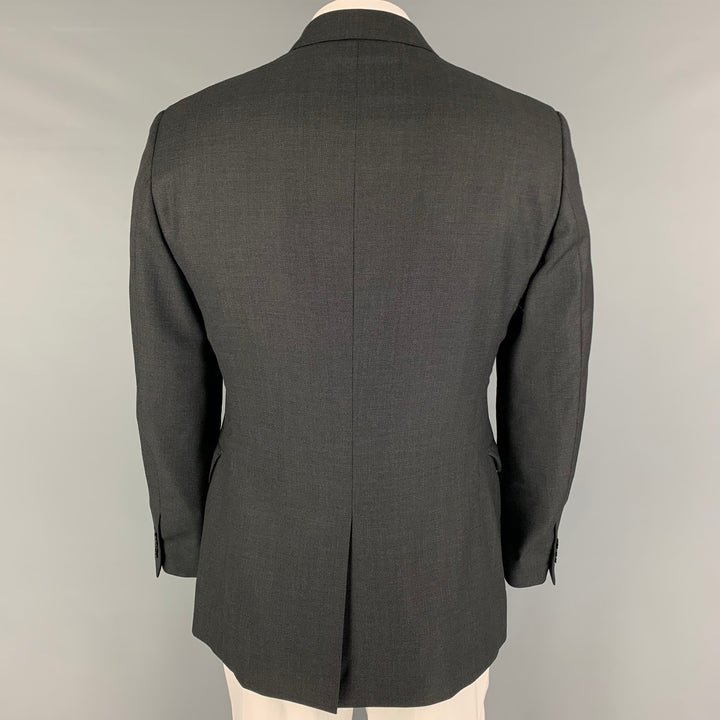 JOHN VARVATOS Size 42 Charcoal Wool Peak Lapel Sport Coat