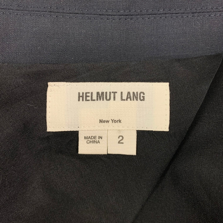 HELMUT LANG Size 2 Black Virgin Wool Peak Lapel Jacket