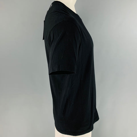 VIKTOR & ROLF Size XL Black Print Cotton One Pocket T-shirt