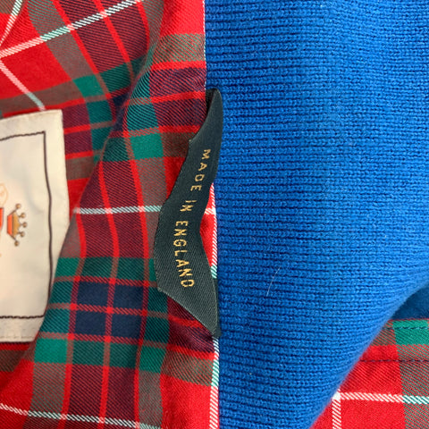 BARACUTA Chaqueta con cremallera de poliéster y algodón azul talla L