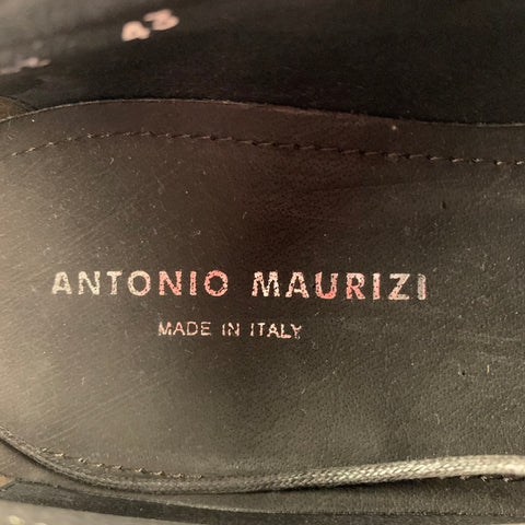 ANTONIO MAURIZI Taille 10 Chaussures à lacets en cuir marron