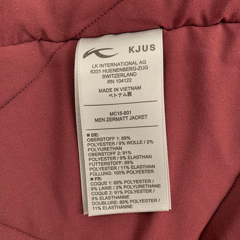 KJUS Size M Burgundy Navy Color Block Polyester Wool Zermatt Jacket