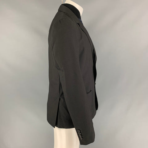 MARC by MARC JACOBS Size L Black & Navy Polyester Blend Jacket