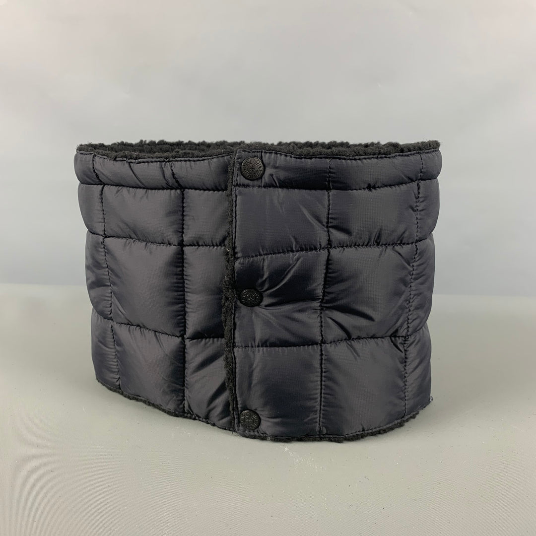 TAION Black Quilted Nylon Scarves
