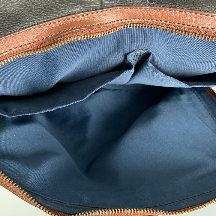 COLE HAAN Black Brown Leather Backpack Bags