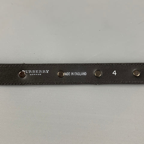 BURBERRY PRORSUM SS 08 Warrior Collection Size 4 Black Embellished Leather Belt