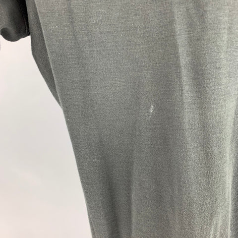 ALEXANDER MCQUEEN Talla 32 Pantalón de vestir de cachemir y algodón negro con bragueta y cremallera