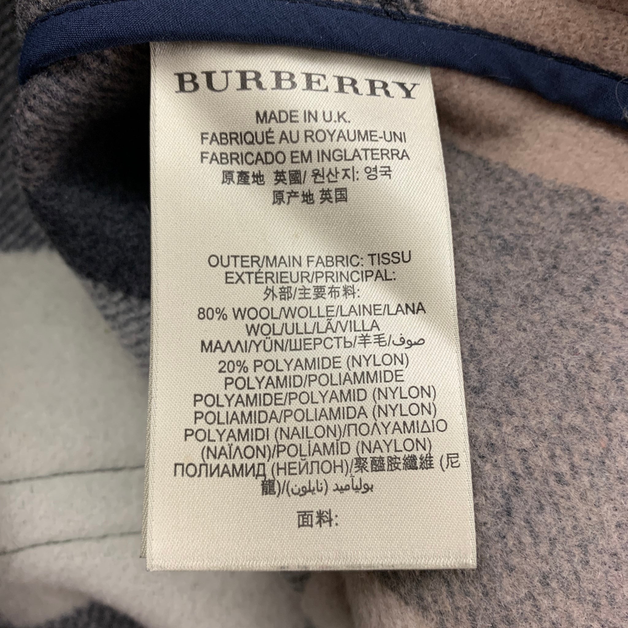 BURBERRY BRIT Size M Navy Wool Polyamide Toggle Closure Coat – Sui