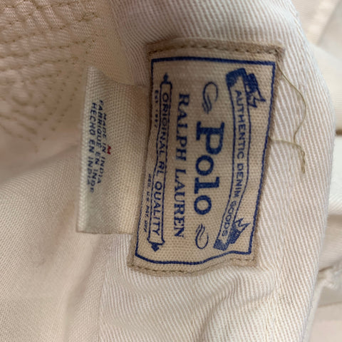 POLO by RALPH LAUREN Chaqueta con cuentas de algodón beige talla M