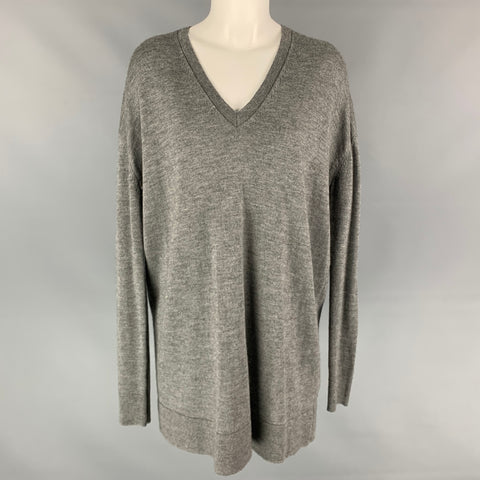 THE ROW Taille XS Gris Cachemire / Soie Heather Pull Oversize