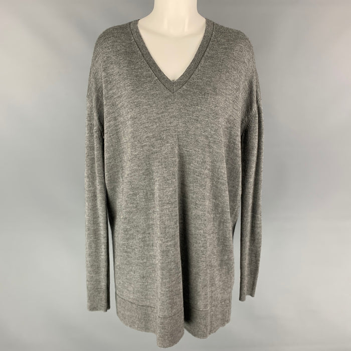 THE ROW Size XS Grey Cashmere / Silk Heather Oversized Sweater