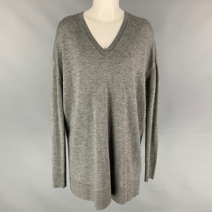 THE ROW Size XS Grey Cashmere / Silk Heather Oversized Sweater