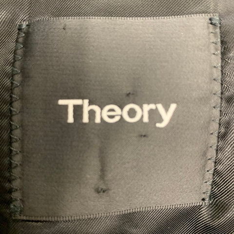 THEORY Chest Size 36 Navy Black Solid Velvet Notch Lapel Sport Coat