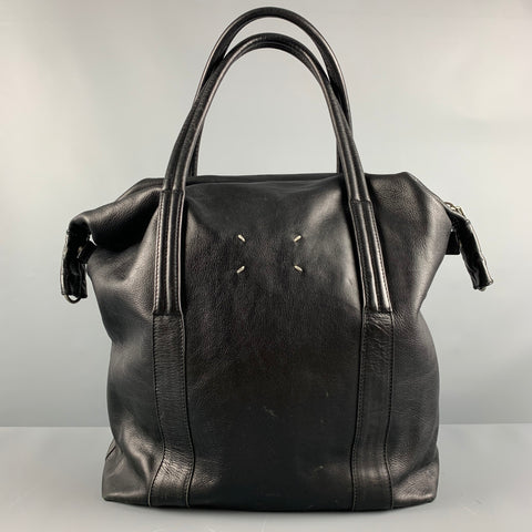 MARTIN MARGIELA Black Leather Top Handles Bags