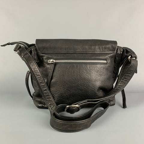 DAY & MOOD Black Leather Cross Body Bag