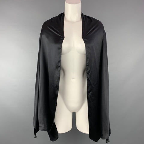 JEAN PAUL GAULTIER FEMME Taille Unique Noir Satin Manches Oversize